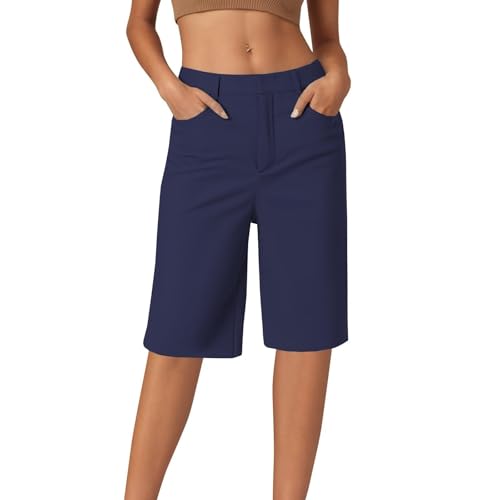 TIMELYE Caprihose Damen Sommer Casual 3/4 Hose Atmungsaktiv Outdoor Jogginghose Wanderhose Stretch Leichte Sommerhose mit Taschen Freizeit Leichte Sommerhose Crop Büro Bürohose von TIMELYE