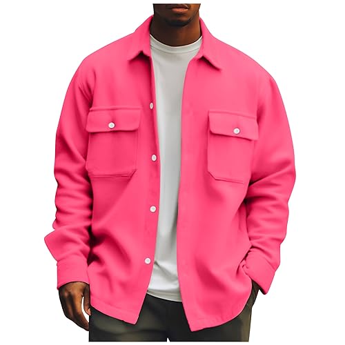 TIMELYE Cord Hemd Herren Herbst Blusen Fleece Jagdhemd Leicht Hemd Oktoberfest Herren Elegant Hemd Kariert Herren Dünne Jacke Herren Oversize Herrenhemd Musselin Arbeitshemden von TIMELYE