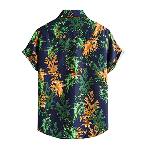 TIMELYE Herren Rayon Kurzarm Hawaiihemd Sommerhemd Freizeithemd Kent Kragen Normale Passform Sonnenblumen Bedruckte Kurzarm Hawaii Hemd Für Herren Hawaiian Lässige Sommer Strandhemden von TIMELYE