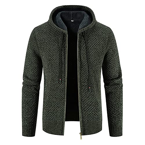 TIMELYE Herren Strickjacke Cardigan Strickjacke Cardigan Cardigan Herrenjacke Sweater Männer Grobstrick Pullover mit Stehkragen von TIMELYE