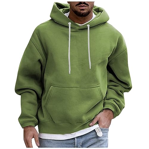 TIMELYE Hoody Sweatshirt Herren Winter Hemd Herren Kurzarm Oversized Sweatshirt Herren Mit Reißverschluss Casual Kapuzenpulli Für Herren Mit Kapuze(Armeegrün,4XL) von TIMELYE