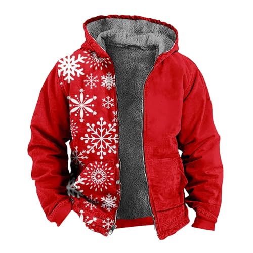 TIMELYE Strickjacke Atmungsaktiv Fleecejacke Herren Wolle Mantel Herren Lang Herbst Regenjacke Wasserdicht Atmungsaktiv Winddichte Gürtel Regenmantel Herren Wasserdicht Trenchcoat Herren(Rot,6XL) von TIMELYE