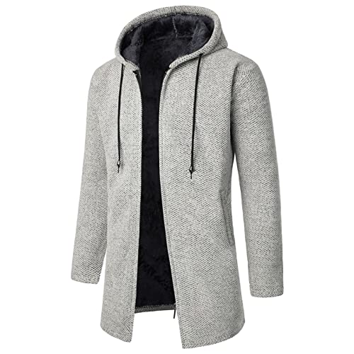 TIMELYE Strickjacke Herren Mit Kapuze Leicht Strickweste Herren Moda Jeansjacke Herren Winter Herren Mode Herbst Leichte Jacke Herren Trachtenwesten Für Herren von TIMELYE