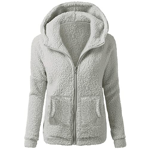 TIMELYE Übergang Teddyjacke Damen Softshell Wanderjacke Damen Wasserdicht Atmungsaktiv Fleece Regenjacke Damen Wasserdicht Lässige Cordjacke Damen Warm Longstrickjacke Damen von TIMELYE