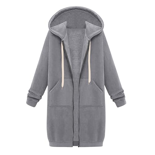Übergangsjacken Damen Übergangs Sweat Shirts Y2k Zip Up Hoodie Herren Kapuzenpullover Reißverschluss Hoody Sportjacke Hoodie Decke Damen Langarmshirt Sweatshirt Jacke Damen Mit Kapuze（1-Light Gray，XL） von TIMELYE