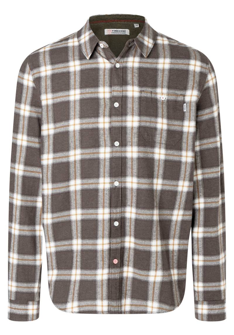 TIMEZONE GmbH - Check Classic Shirt camel check - Gr. - M von TIMEZONE GmbH
