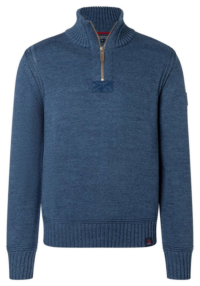 TIMEZONE Strickpullover Stilvoller Pullover mit Reißverschluss-Design (1-tlg) Heavy Knit Seamans Troyer von TIMEZONE