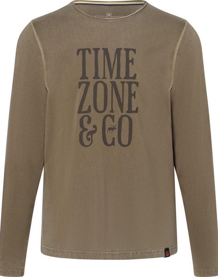 TIMEZONE T-Shirt Timezone Herren Langarm T-Shirt – Lässiges Longsleeve aus 100% Baumwol von TIMEZONE