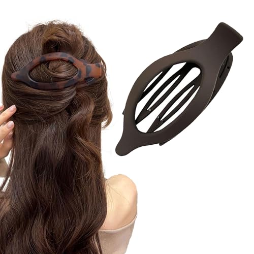 Flache Haarspangen für Damen, starker Halt, leicht, rutschfest, mattes Finish (#04) von TIMIFUN