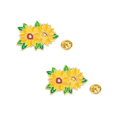 Forget Me Not Pin Badge Blue Flower Enamel Brooch, Clothes, Schoolbag Decorations (2, Kleines Gänseblümchen) von TIMIFUN