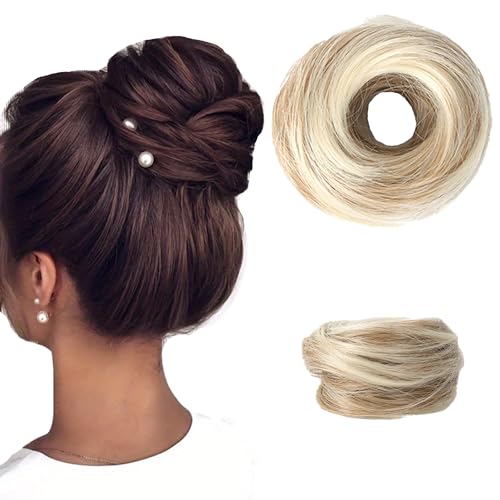 Messy Bun Scrunchies, Donut Bun Haarverlängerung, glatte und ordentliche Haarteile für Frauen und Mädchen zum täglichen Tragen (18H613) von TIMIFUN