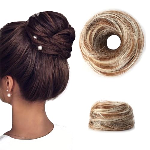 Messy Bun Scrunchies, Donut Bun Haarverlängerung, glatte und ordentliche Haarteile für Frauen und Mädchen zum täglichen Tragen (27H613) von TIMIFUN