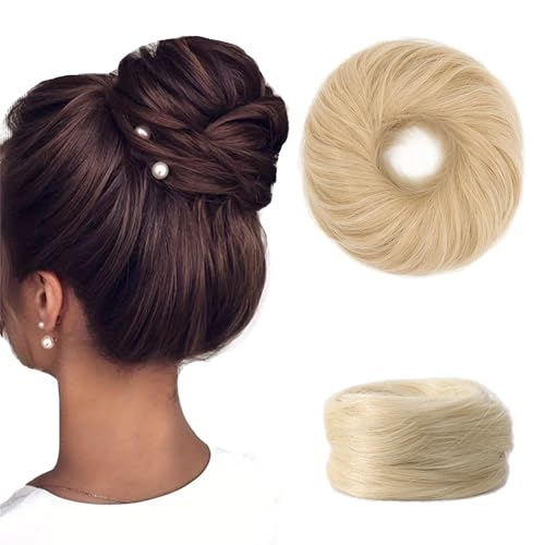 Messy Bun Scrunchies, Donut Bun Haarverlängerung, glatte und ordentliche Haarteile für Frauen und Mädchen zum täglichen Tragen (613) von TIMIFUN