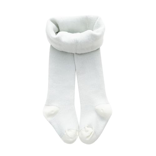 Baby Mädchen Jungen Thermo Strumpfhose Kinderstrumpfhose Warme Strümpfe Leggings Winter Fleece Gefütterte Strumpfhosen Ballettstrumpfhose Winter Warm Leggings Fleece Lined Thermal (White, 6-8 Years) von TIMIYUYU