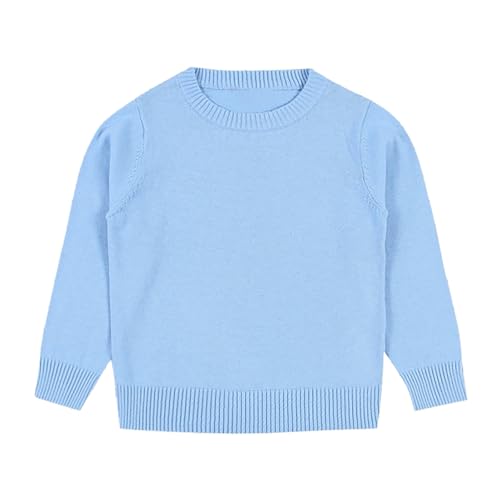 Baby Strickpullover Kleinkinder Sweatshirt Langarm Rundhals Gestrickter Pullover Neugeborenes Baby Warm Winter Kleidung Babykleidung Strick Pullover Weich Gestrickt Babypulli für (Blue, 12-18 Months) von TIMIYUYU
