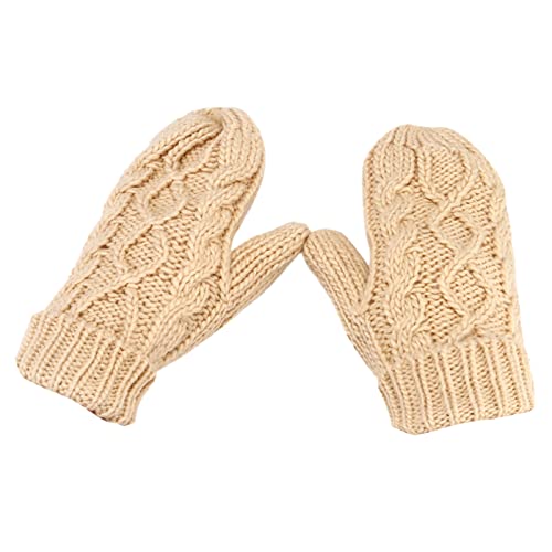 TIMIYUYU Fäustlinge Winter Handschuhe für Damen Winter Warm Strickhandschuhe Einfarbig Gestrickte Winterhandschuhe Herbst Fäustlinge Super Dicke Gestrickt Handschuhe Fausthandschuhe (Khaki, One Size) TIMIYUYU Fäustlinge Winter Handschuhe für Damen Winter Warm Strickhandschuhe Einfarbig Gestrickte Winterhandschuhe Herbst Fäustlinge Super Dicke Gestrickt Handschuhe Fausthandschuhe (Khaki, One Size) von TIMIYUYU