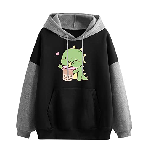 TIMIYUYU Damen Kapuzenpullover Casual Pullover Pulli Sweatshirt mit Kapuze Tasche Frauen Mädchen Herbst Winter Warme Pulli Sweater Mantel Langarm Hoody Oberteile Streetwear Jacke Pullover mit Kapuze von TIMIYUYU