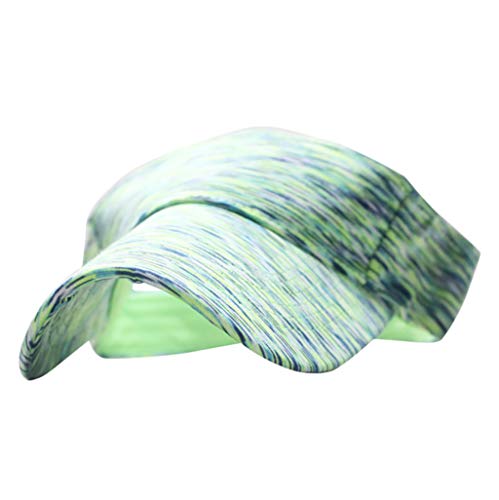 Unisex Visor Cap Sonnenhut Tenniskappe mit Sonnenblende Baseballmütze Einstellbar Visor Sommer für Damen Herren Schirmmütze Baseball Kappe Sommerhut Sonnenvisor Damenvisor Hat (y3-Green, One Size) von TIMIYUYU