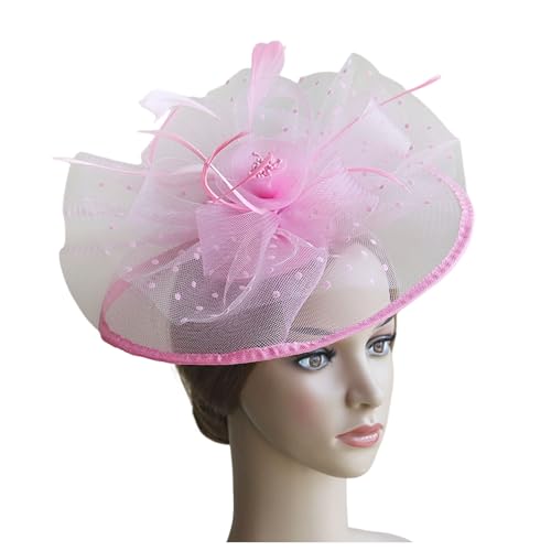 Vintage Fascinators Hut 20er 50er Blumen Federkleid Kopfschmuck Fascinator Damen Hüte Teeparty Cocktail Schleier Stirnband Schleier Damen Mädchen Halloween Party Kirche Hochzeit Haarschmuck (One Size) von TIMIYUYU
