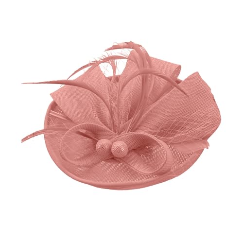 Vintage Fascinators Hut 20er 50er Blumen Federkleid Kopfschmuck Fascinator Hüte 1920er Jahre Teeparty Cocktail Schleier Stirnband Schleier Damen Mädchen Halloween Elegant Hochzeit (One Size) von TIMIYUYU
