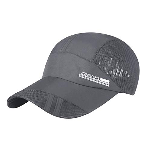 Herren Baseball Cap Sommerhut Sportliche Mesh Baseballmütze Outdoor Sport UV Schutz schnell trocknend, leicht, verstellbar Atmungsaktiv Mesh-Kappe Sonnenhut für Radfahren Laufen Reisen Camping von TINAYAUE