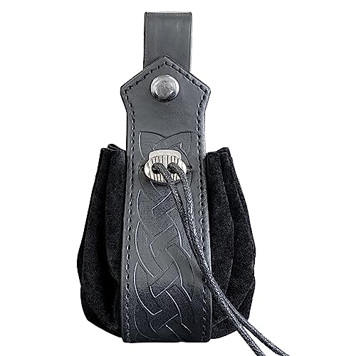 Mittelalterliche Gürteltasche Tragbare Hüfttasche Vintage Geldbörse Renaissance Belt Tragbare Hängender Kordelzug Würfeltasche für Täglicher Gebrauch, Bogenschießen, Halloween, Karneval von TINAYAUE