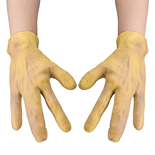 TINAYAUE Alien Handschuhe Grüne unregelmäßige Alien Handschuhe Erschreckend Zombie-Handschuhe Weich Monster Handschuhe Rollenspiel Zubehör für Halloween Karneval Cosplay Maskerade Bar von TINAYAUE