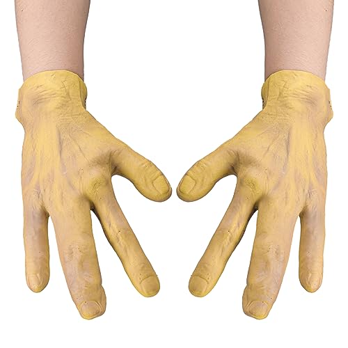 TINAYAUE Alien Handschuhe Grüne unregelmäßige Alienhandschuhe Erschreckend Zombiehandschuhe Weich Monster Handschuhe Rollenspiel Zubehör für Halloween Karneval Cosplay Bar von TINAYAUE
