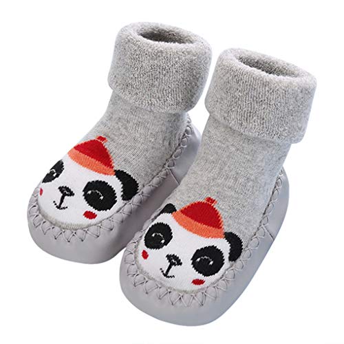 TINAYAUE Babys Bodensocken Unisex Mode Krabbelschuhe Herbst Winter niedlich verdickte rutschfeste Socken Kleinkind Frottee-Baumwollsocken Jungen Mädchen Sanft Socken Neugeboren Kleinkindschuhe von TINAYAUE