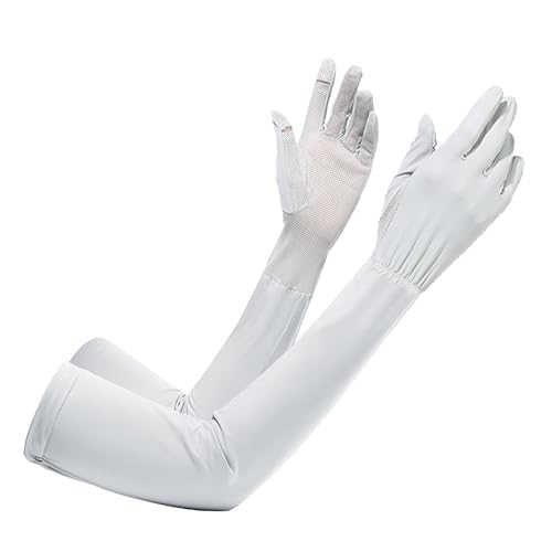 TINAYAUE Frauen Lange Sommer Handschuhe Atmungsaktive Fahrhandschuhe Rutschfest Armsleeve UV Schutz Touchscreen Handschuhe Weich Sport Armstulpen Leichte Vollfinger-Handschuhe für Outdoor Sport von TINAYAUE