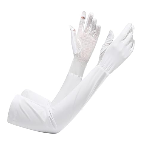 TINAYAUE Frauen Lange Sommer Handschuhe Atmungsaktive Fahrhandschuhe rutschfest Armsleeve UV Schutz Touchscreen Handschuhe Weich Sport Armstulpen Leichte Vollfinger-Handschuhe für Outdoor Sport von TINAYAUE