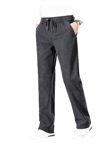 TINBOSE Herren Hose Dicke Fleece Thermohose Outdoor Winter Warme Freizeithose Jogger Sport(Grau,XL) von TINBOSE