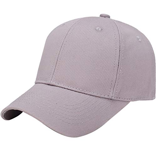 TINDIN Baseballkappe für Herren und Damen, Baseball Cap Basecap, Unisex Baseball Kappe Sonnenmütze, Waschbar Kappe Baumwolle Mütze, Sport Cap Baseball-Mütze für Sport Wandern Ausflug, Grau von TINDIN