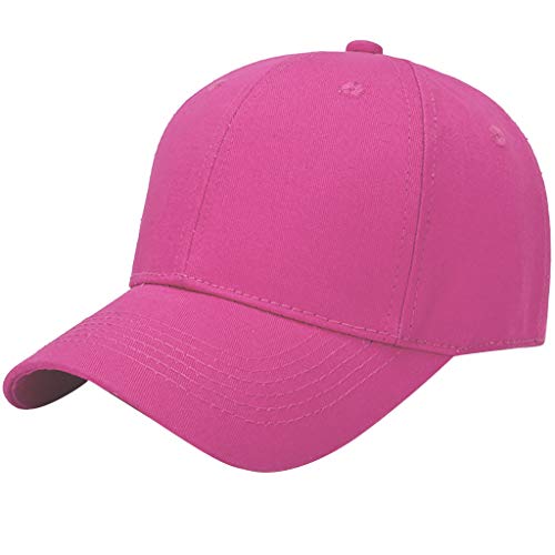 TINDIN Baseballkappe für Herren und Damen, Baseball Cap Basecap, Unisex Baseball Kappe Sonnenmütze, Waschbar Kappe Baumwolle Mütze, Sport Cap Baseball-Mütze für Sport Wandern Ausflug, Rosa von TINDIN