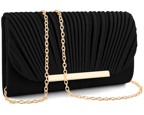 TINDTOP Clutch-Geldbörsen für Damen, Abendhandtaschen für formelle Hochzeit, Party, Cocktail, Abschlussball, Umhängetasche, Umschlagtasche, B-schwarz TINDTOP Clutch-Geldbörsen für Damen, Abendhandtaschen für formelle Hochzeit, Party, Cocktail, Abschlussball, Umhängetasche, Umschlagtasche, B-schwarz von TINDTOP