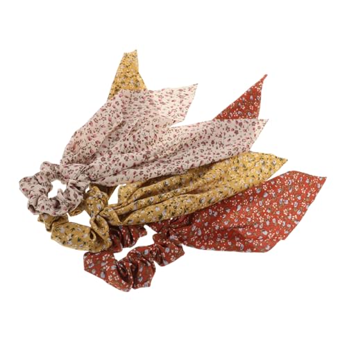 TINEASUR 3stücke Teiliges Scrunchies Mit Ripsband Für Damen Elastische Haargummis Ziegelrot Ingwer Für Pferdeschwänze Haarschmuck Und Frisurenaccessoires von TINEASUR