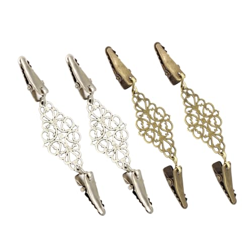 TINEASUR 4stücke Retro-cardigan-clips Aus Schal-kragenhaken Verschluss Für Pullover Schals Ponchos Wickelschals Accessoires Für Kleidung von TINEASUR