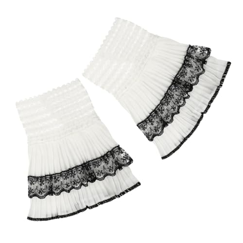 TINEASUR Gefälschte Ärmelmanschetten Spitzenmanschetten Abnehmbare Spitze Für Hochzeitskleider Kostüme Cosplay Handgelenksmanschetten von TINEASUR