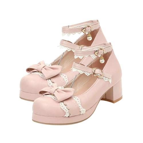 TINEASUR Runde Lederschuhe Mit Flachem Für Studenten Freizeitschuhe Aus Schuhe Mit Fliege Atmungsaktiv Und Bequem Für Daily Wear von TINEASUR