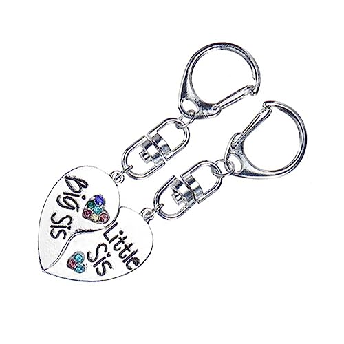 TINEASUR 1 Paar Schwestern Schlüsselanhänger Armbänder Jubiläum Ihr Fall ihn schlüsselanhänger personalisiert schlusselanhager personalisierte zusammenpassender Keychain der Freundschwester von TINEASUR