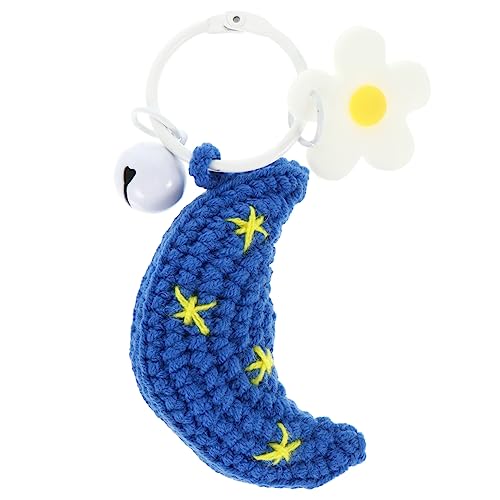 TINEASUR 1 STK Gestrickter Schmuck Mit Anhänger Rucksackzubehör Schlüsselanhänger Gestrickter Anhänger Aus Wolle Bezaubernder Taschenanhänger Autoteile Schlüsselanhänger Geldbörse Garn Blue von TINEASUR