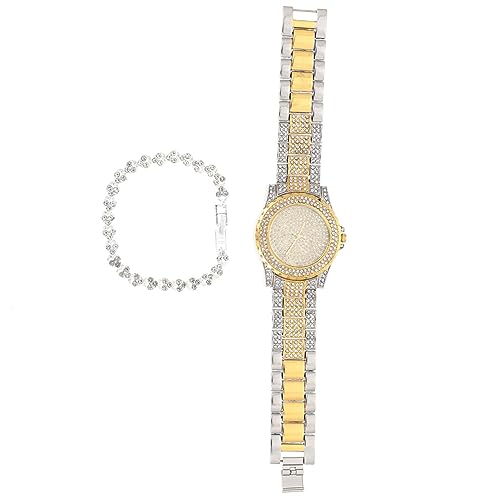 TINEASUR 1 Satz Anschauen Two Piece Set bescherung Weihnachten wheinatsgeschenke weihnachtsgeschneke damenarmbanduhren Armbanduhr Damen Modeuhren für Damen Strass Uhr Modisches Armband von TINEASUR