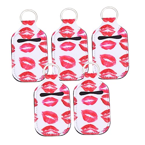 TINEASUR Neopren-schlüsselanhänger- Reiseflaschen-Set Toilettenartikel 5-TLG. 30 Ml Alkoholflaschen-abdeckungshalter Leicht Zu Tragen von TINEASUR