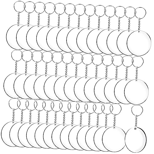 TINEASUR 1 Set Runder Schlüsselanhänger Für DIY Schlüsselanhänger Etikett DIY Rohling Schlüsselanhänger Runde Etiketten Schlüsselanhänger Für Bastelarbeiten Identifikationsschilder von TINEASUR