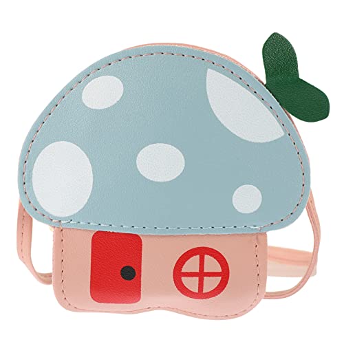 TINEASUR Cartoon Münztasche Für Kinder Pilz Design Pu Material Umhängetasche Für Mädchen Für Kleingeld Und Snacks von TINEASUR