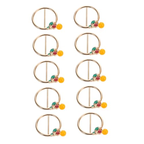 TINEASUR 10stücke Schalring Schalclips Für Damen Aus Zinklegierung Dekorative Schnallen Für Schals Kleine Schalringe Als Verschluss Einfach Anzuwendende Schalschieber Für Verschiedene von TINEASUR