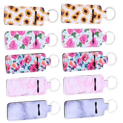 TINEASUR 10 Teiliges Lippenstift Set Reiseflaschen Schlüsselanhänger Shampoo Halter Beutel Schlüsselanhänger Reise Toilettenartikel Flaschen Lotion Reisebehälter von TINEASUR