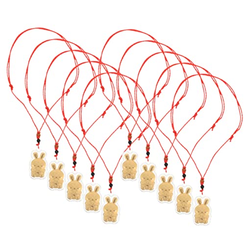 TINEASUR 10St Anhänger Schlüsselanhänger Cartoon-Schlüsselanhänger Glückshasen-Schlüsselanhänger feng die chinesen Hasen anhänger Kaninchenanhänger Schlüsselanhänger Kaninchen-Charme Golden von TINEASUR