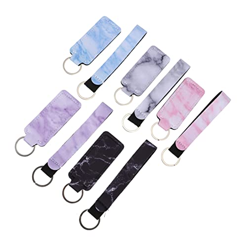 TINEASUR Süßes Schlüsselanhänger-Set 10 Stück Marmor-Lippenstift Dekorativer Schlüsselanhänger-Schutz Modischer Für Accessoires von TINEASUR