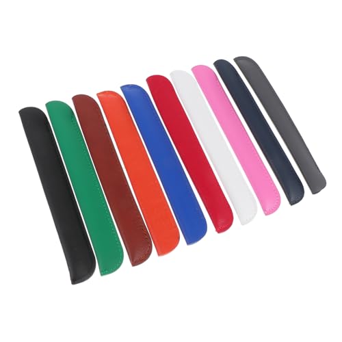 TINEASUR 10stücke Tragbare Pu-Stift-hüllen Aus Leder All-Inclusive Stiftbeutel Für Pencil Praktische Und Langlebige Pen Sleeves von TINEASUR